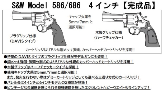 マルシン S&W Model 586/686 4 インチ モデルガン 完成品 4920136 [ミリタリーショップTANK]